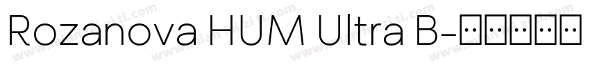 Rozanova HUM Ultra B字体转换